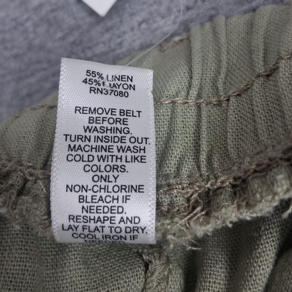 NWT It's Fashion Linen Blend Belted Pants Wide Leg Career Casual Summer Resort - Picture 8 of 15